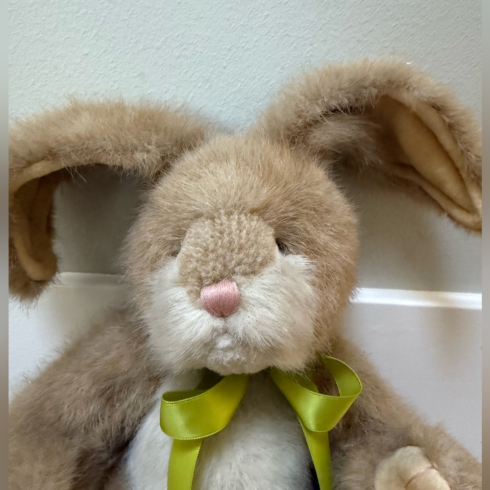 Vintage Boyd’s Collection Adorable 12” Plush Bunny with Green Bow